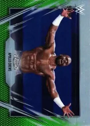 2026 Topps Chrome WWE - Green Refractor #175 - Apollo Crews