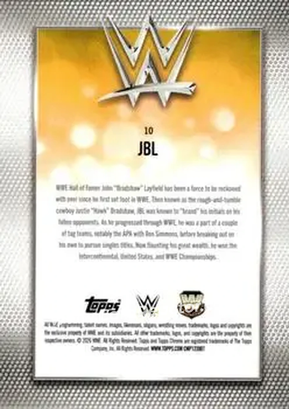 2026 Topps Chrome WWE - Purple Refractor #10 - Blackjack Bradshaw - Back
