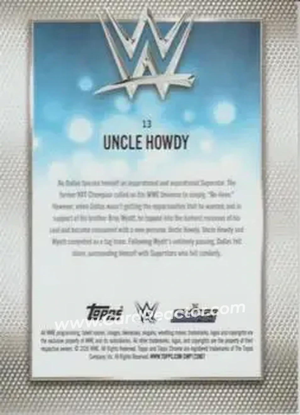 2026 Topps Chrome WWE - Purple Refractor #13 - Uncle Howdy - Back