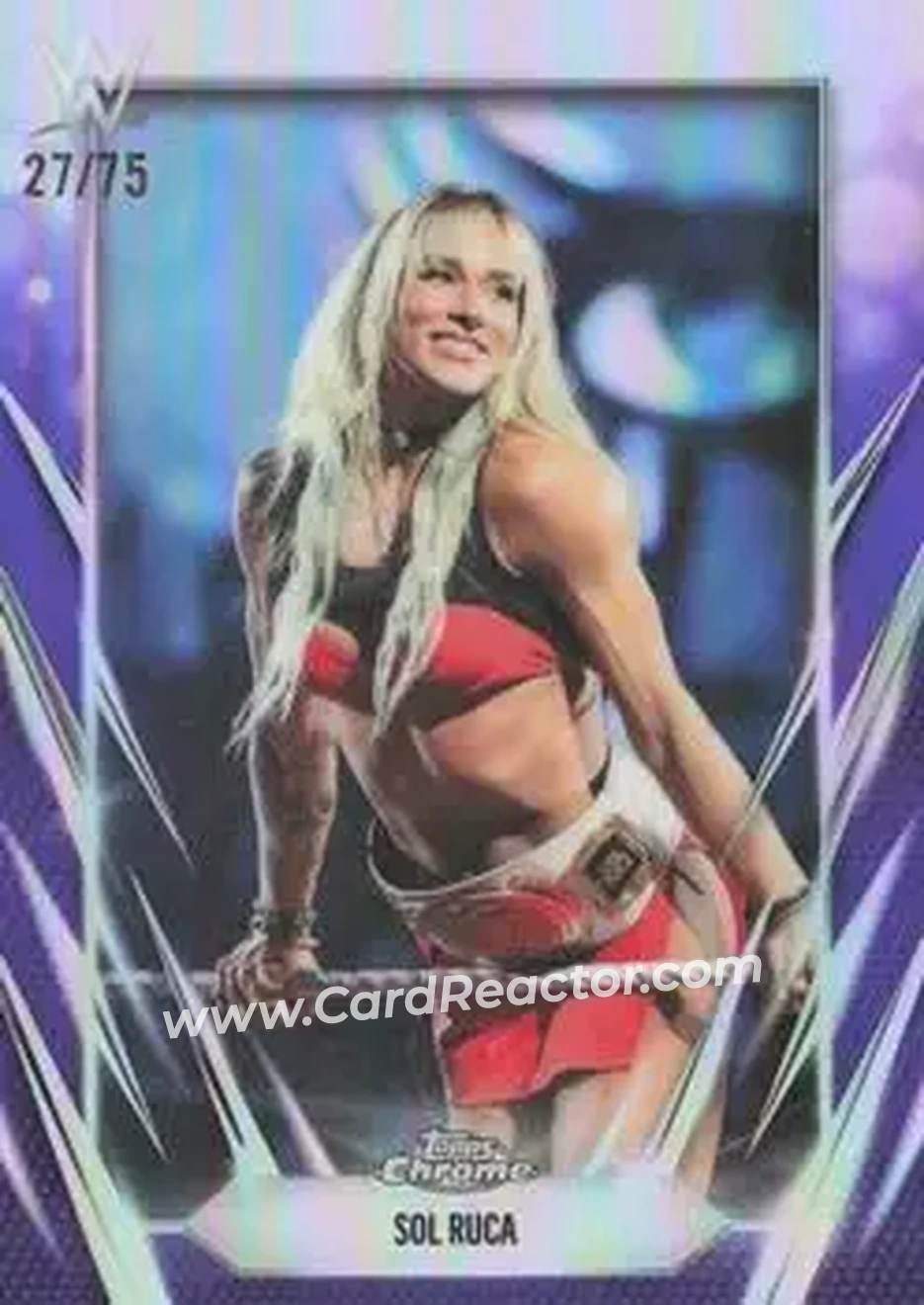 2026 Topps Chrome WWE - Purple Refractor #34 - Sol Ruca - Front