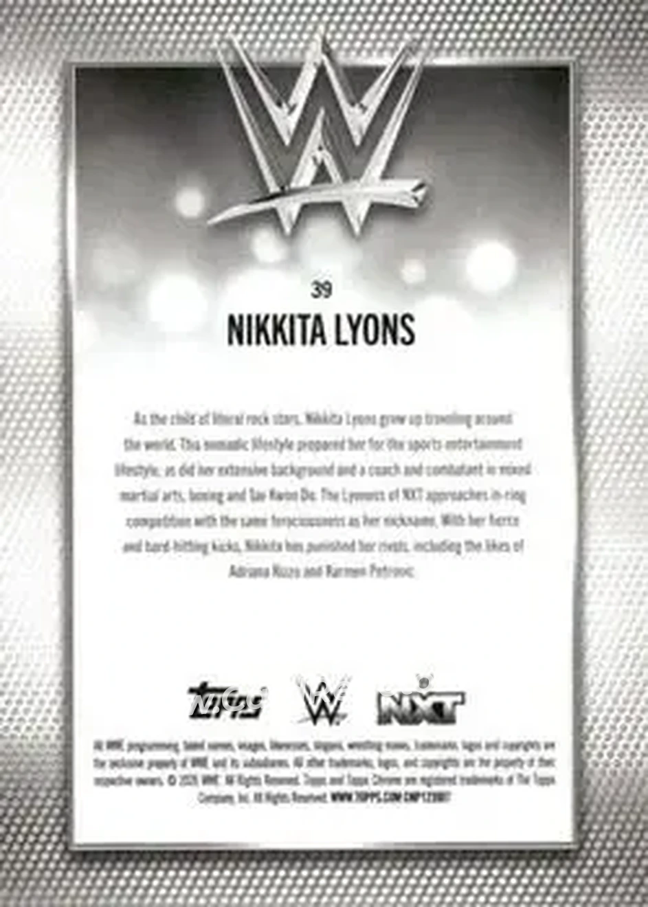 2026 Topps Chrome WWE - Purple Refractor #39 - Nikkita Lyons - Back