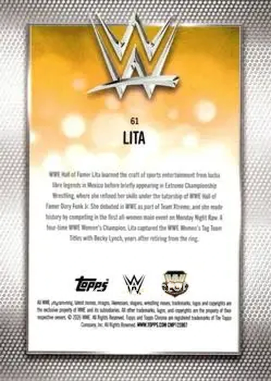 2026 Topps Chrome WWE - Purple Refractor #61 - Lita - Back