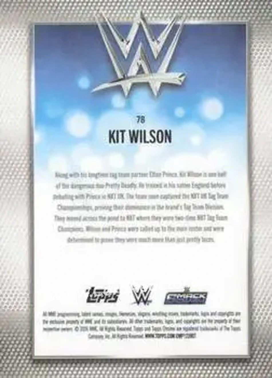2026 Topps Chrome WWE - Purple Refractor #78 - Kit Wilson - Back 2026 Topps Chrome WWE - Purple Refractor #78 - Kit Wilson - Back
