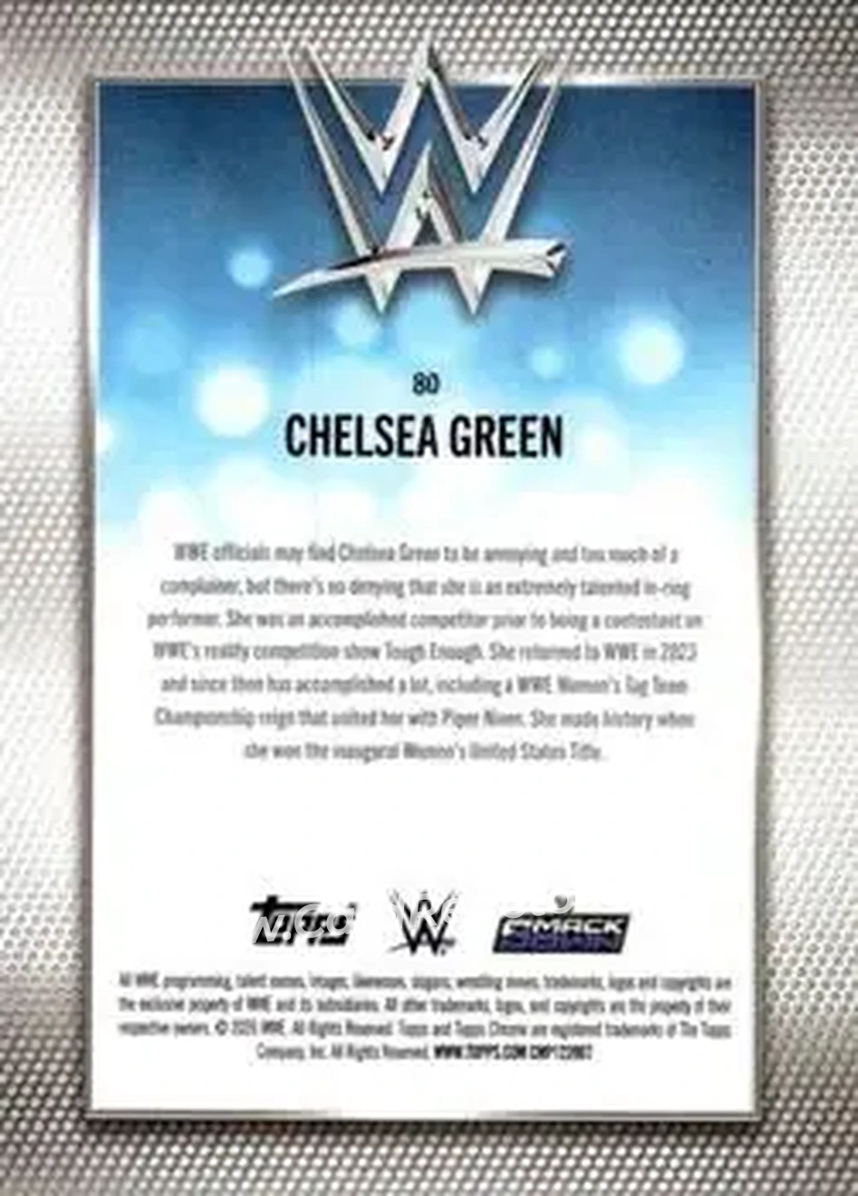 2026 Topps Chrome WWE - Purple Refractor #80 - Chelsea Green - Back
