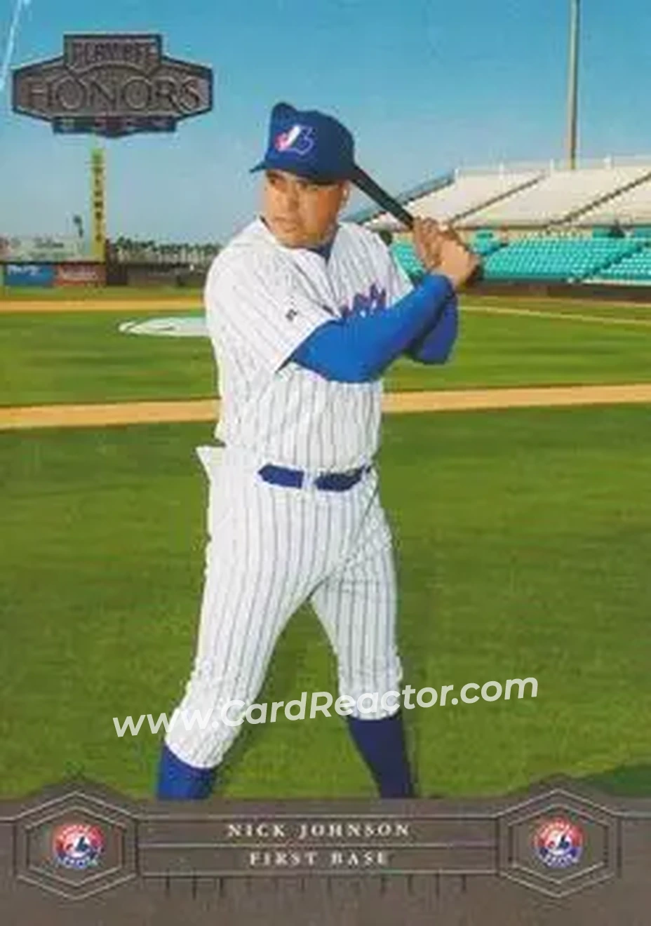 2004 Playoff Honors #121 - Nick Johnson - Montreal Expos - Front