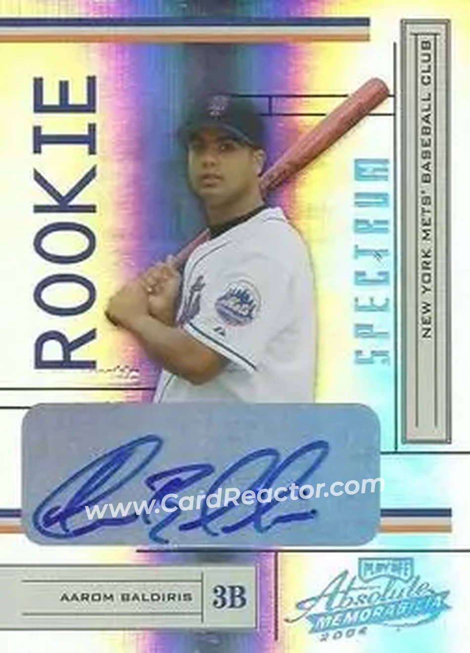 2004 Playoff Absolute Memorabilia - Signature Spectrum Platinum #227 - Aarom Baldiris - New York Mets - Front