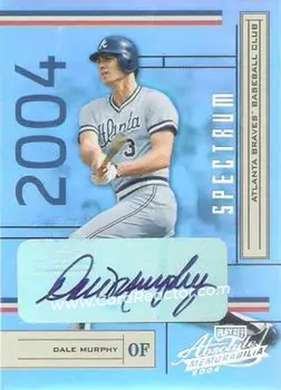 2004 Playoff Absolute Memorabilia - Signature Spectrum Silver #18 - Dale Murphy - Atlanta Braves - Front
