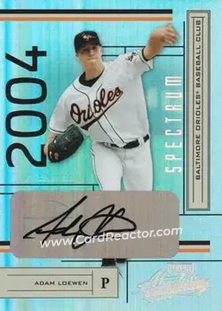 2004 Playoff Absolute Memorabilia - Signature Spectrum Silver #29 - Adam Loewen - Baltimore Orioles - Front 2004 Playoff Absolute Memorabilia - Signature Spectrum Silver #29 - Adam Loewen - Baltimore Orioles - Front