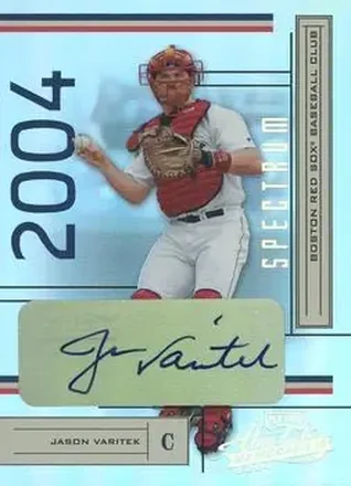 2004 Playoff Absolute Memorabilia - Signature Spectrum Silver #33 - Jason Varitek - Boston Red Sox