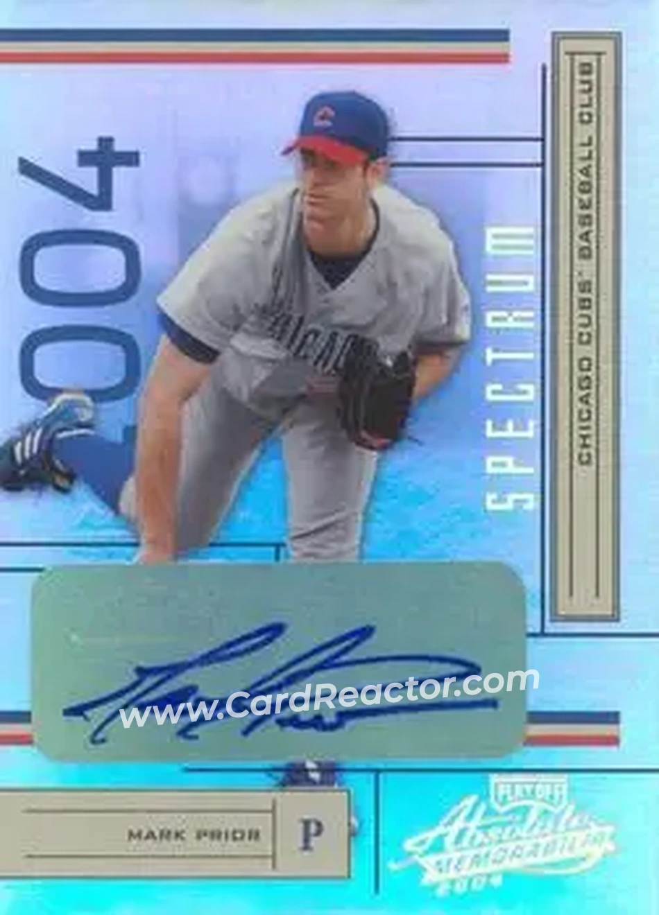 2004 Playoff Absolute Memorabilia - Signature Spectrum Silver #46 - Mark Prior - Chicago Cubs - Front