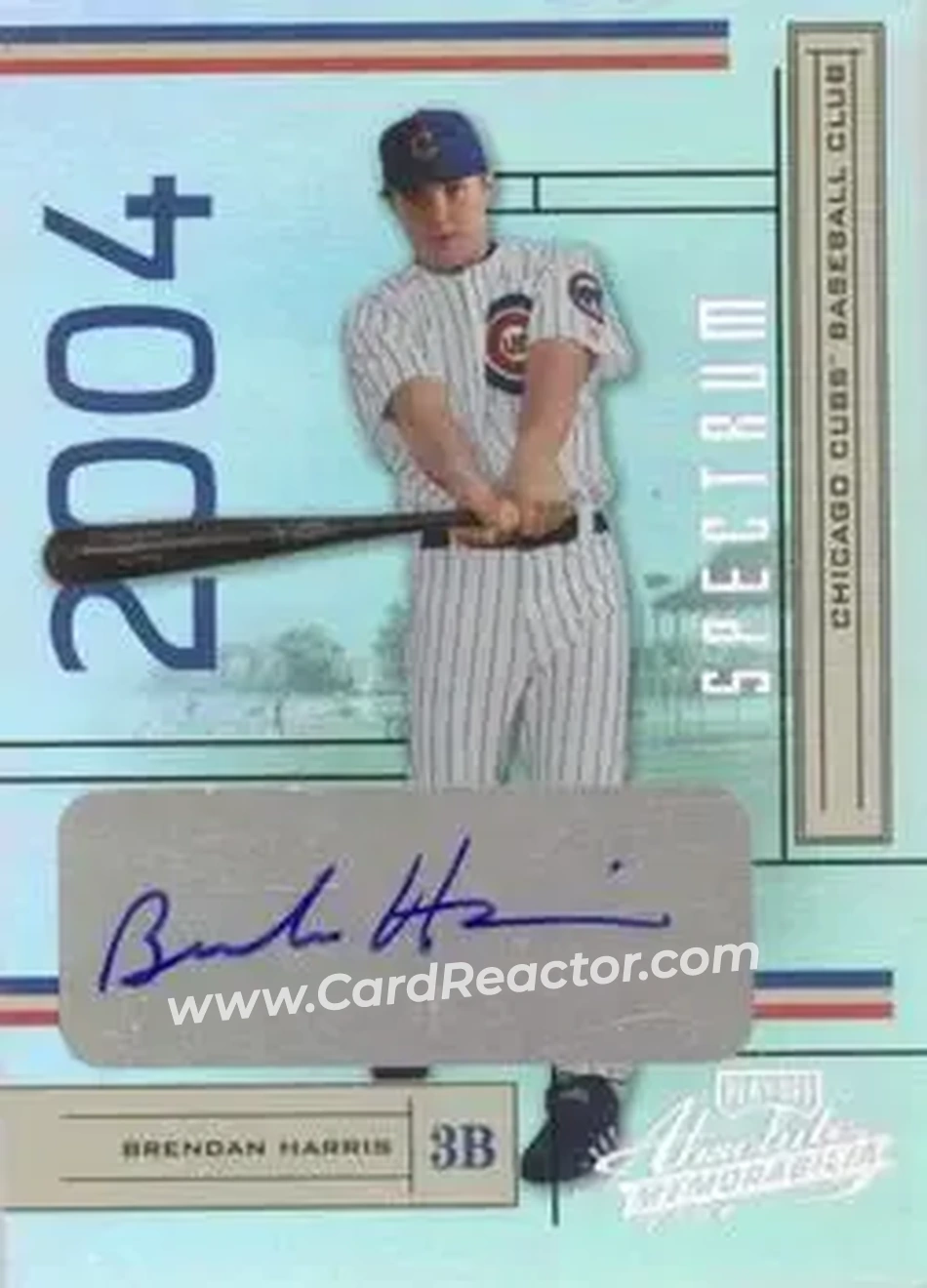 2004 Playoff Absolute Memorabilia - Signature Spectrum Silver #49 - Brendan Harris - Chicago Cubs - Front