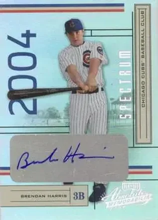 2004 Playoff Absolute Memorabilia - Signature Spectrum Silver #49 - Brendan Harris - Chicago Cubs