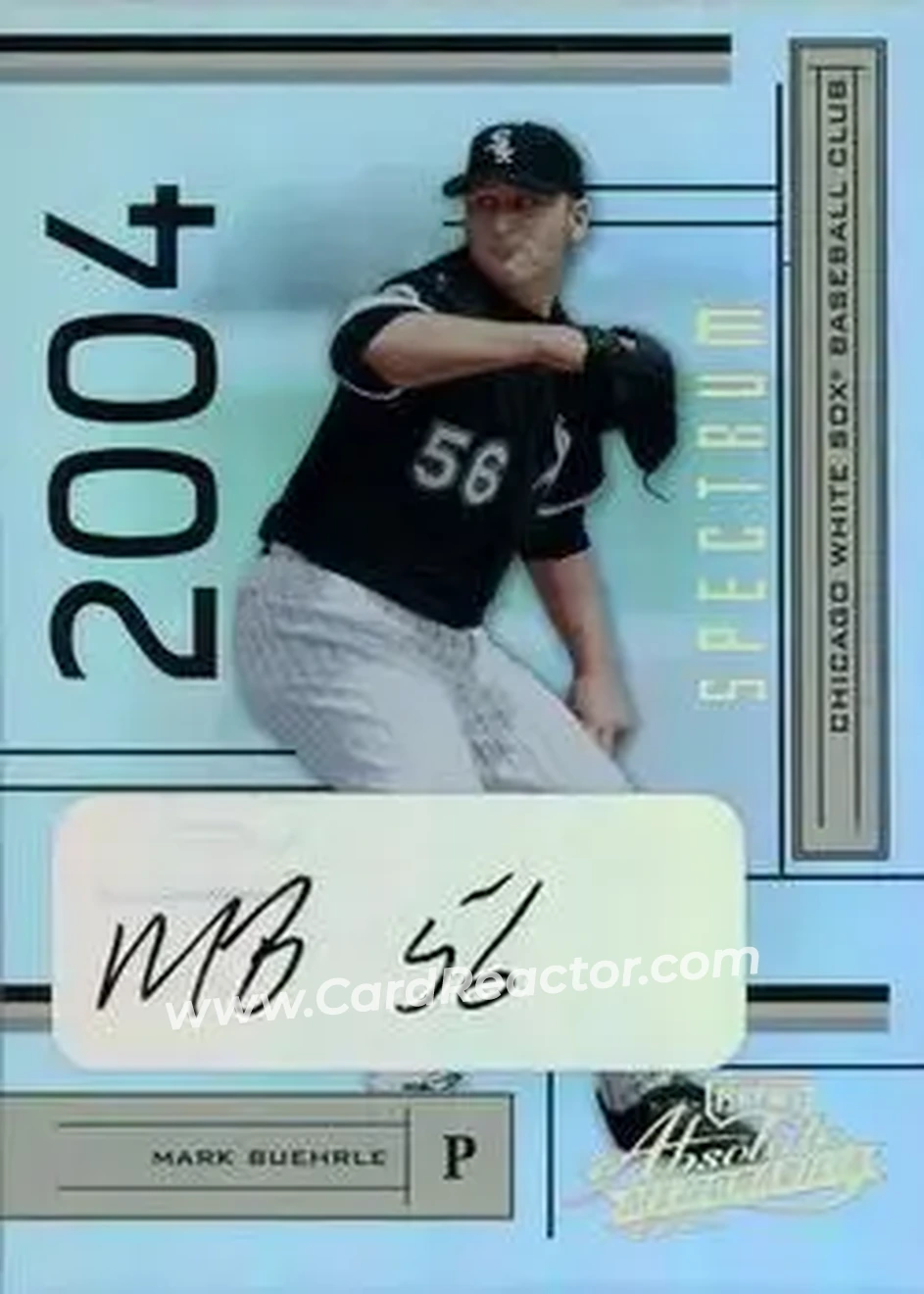 2004 Playoff Absolute Memorabilia - Signature Spectrum Silver #56 - Mark Buehrle - Chicago White Sox - Front