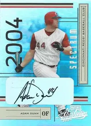 2004 Playoff Absolute Memorabilia - Signature Spectrum Silver #58 - Adam Dunn - Cincinnati Reds