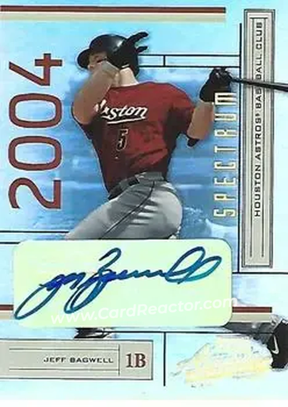 2004 Playoff Absolute Memorabilia - Signature Spectrum Silver #83 - Jeff Bagwell - Houston Astros - Front 2004 Playoff Absolute Memorabilia - Signature Spectrum Silver #83 - Jeff Bagwell - Houston Astros - Front