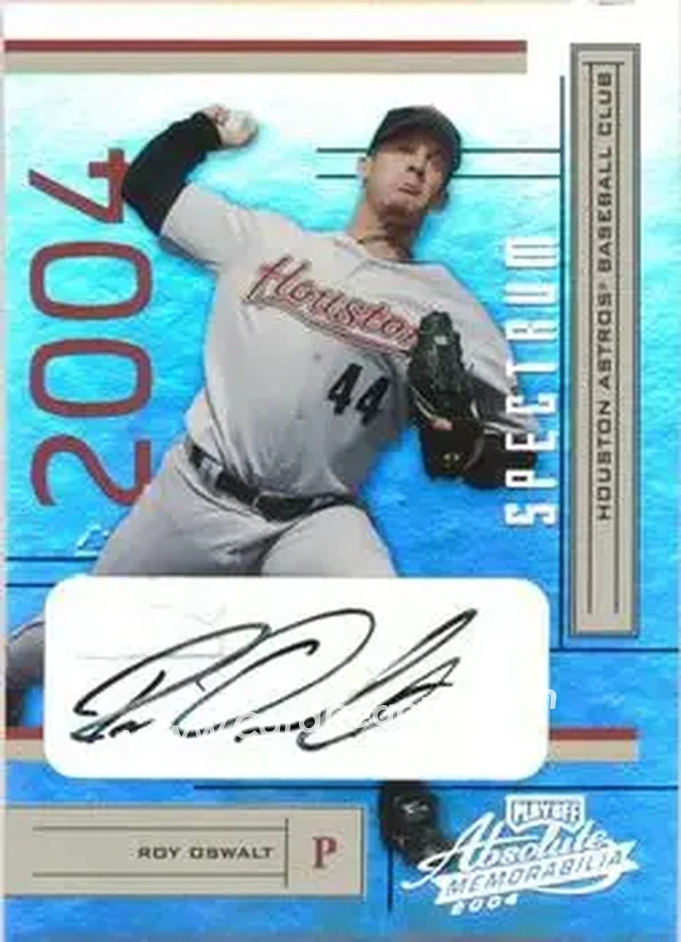 2004 Playoff Absolute Memorabilia - Signature Spectrum Silver #88 - Roy Oswalt - Houston Astros - Front 2004 Playoff Absolute Memorabilia - Signature Spectrum Silver #88 - Roy Oswalt - Houston Astros - Front