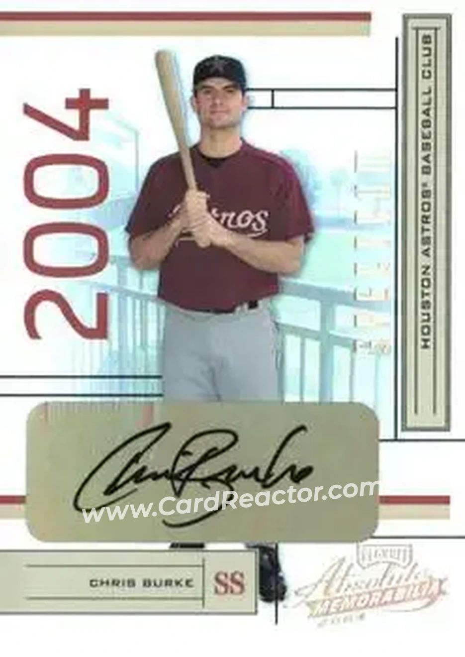2004 Playoff Absolute Memorabilia - Signature Spectrum Silver #89 - Chris Burke - Houston Astros - Front