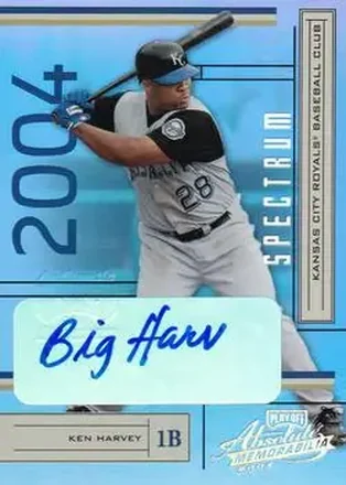 2004 Playoff Absolute Memorabilia - Signature Spectrum Silver #96 - Ken Harvey - Kansas City Royals