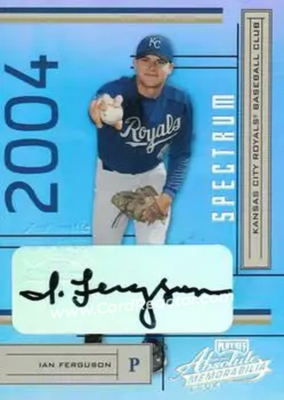 2004 Playoff Absolute Memorabilia - Signature Spectrum Silver #99 - Ian Ferguson - Kansas City Royals - Front