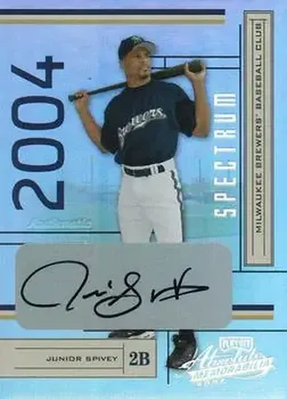 2004 Playoff Absolute Memorabilia - Signature Spectrum Silver #114 - Junior Spivey - Milwaukee Brewers
