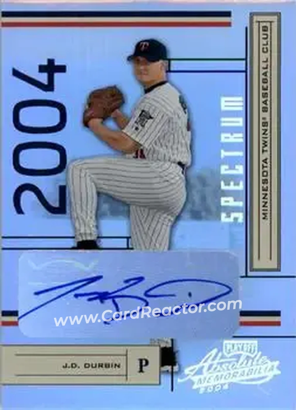 2004 Playoff Absolute Memorabilia - Signature Spectrum Silver #121 - J.D. Durbin - Minnesota Twins - Front
