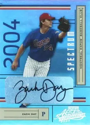 2004 Playoff Absolute Memorabilia - Signature Spectrum Silver #127 - Zach Day - Montreal Expos