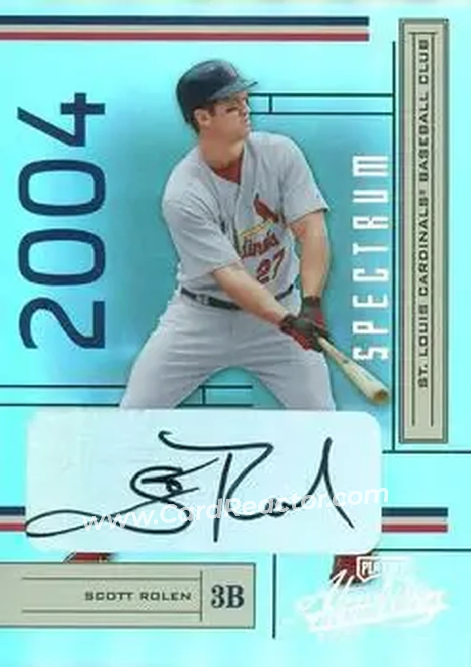 2004 Playoff Absolute Memorabilia - Signature Spectrum Silver #178 - Scott Rolen - St. Louis Cardinals - Front