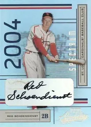 2004 Playoff Absolute Memorabilia - Signature Spectrum Silver #183 - Al Schoendienst - St. Louis Cardinals