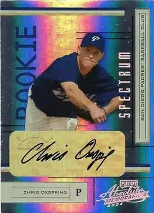 2004 Playoff Absolute Memorabilia - Signature Spectrum Silver #206 - Chris Oxspring - San Diego Padres