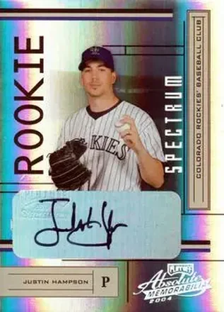 2004 Playoff Absolute Memorabilia - Signature Spectrum Silver #219 - Justin Hampson - Colorado Rockies