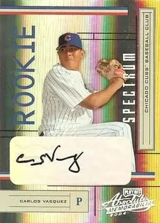 2004 Playoff Absolute Memorabilia - Signature Spectrum Silver #222 - Carlos Vasquez - Chicago Cubs