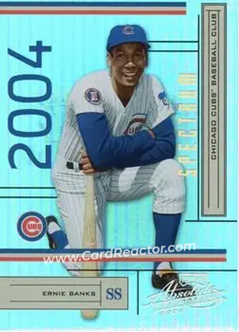 2004 Playoff Absolute Memorabilia - Spectrum Gold #47 - Ernie Banks - Chicago Cubs - Front