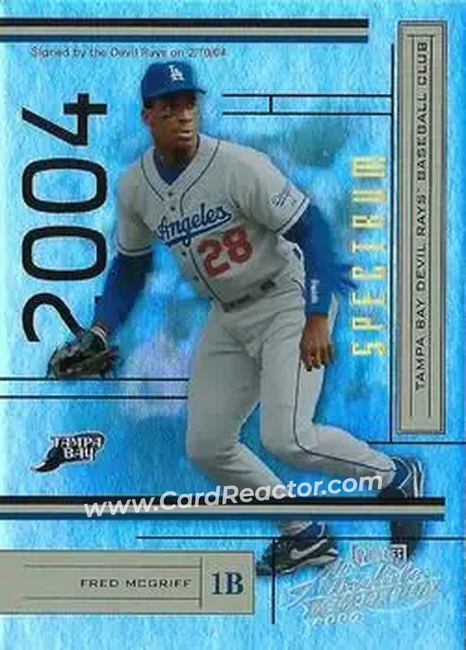 2004 Playoff Absolute Memorabilia - Spectrum Gold #105 - Fred McGriff - Tampa Bay Devil Rays - Front