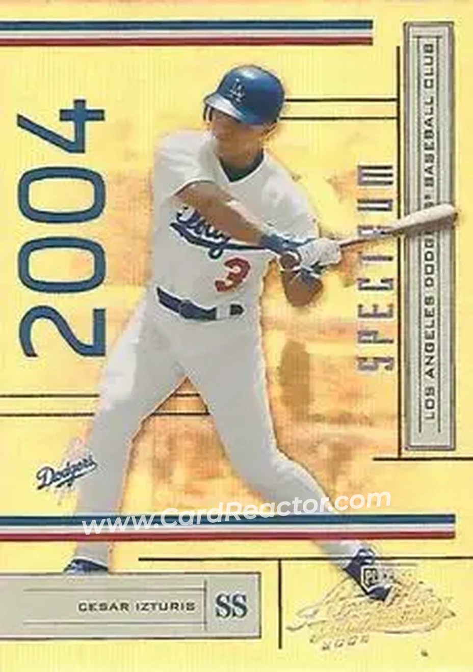 2004 Playoff Absolute Memorabilia - Spectrum Gold #109 - Cesar Izturis - Los Angeles Dodgers - Front