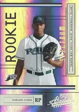 2004 Playoff Absolute Memorabilia - Spectrum Gold #241 - Carlos Hines - Tampa Bay Devil Rays