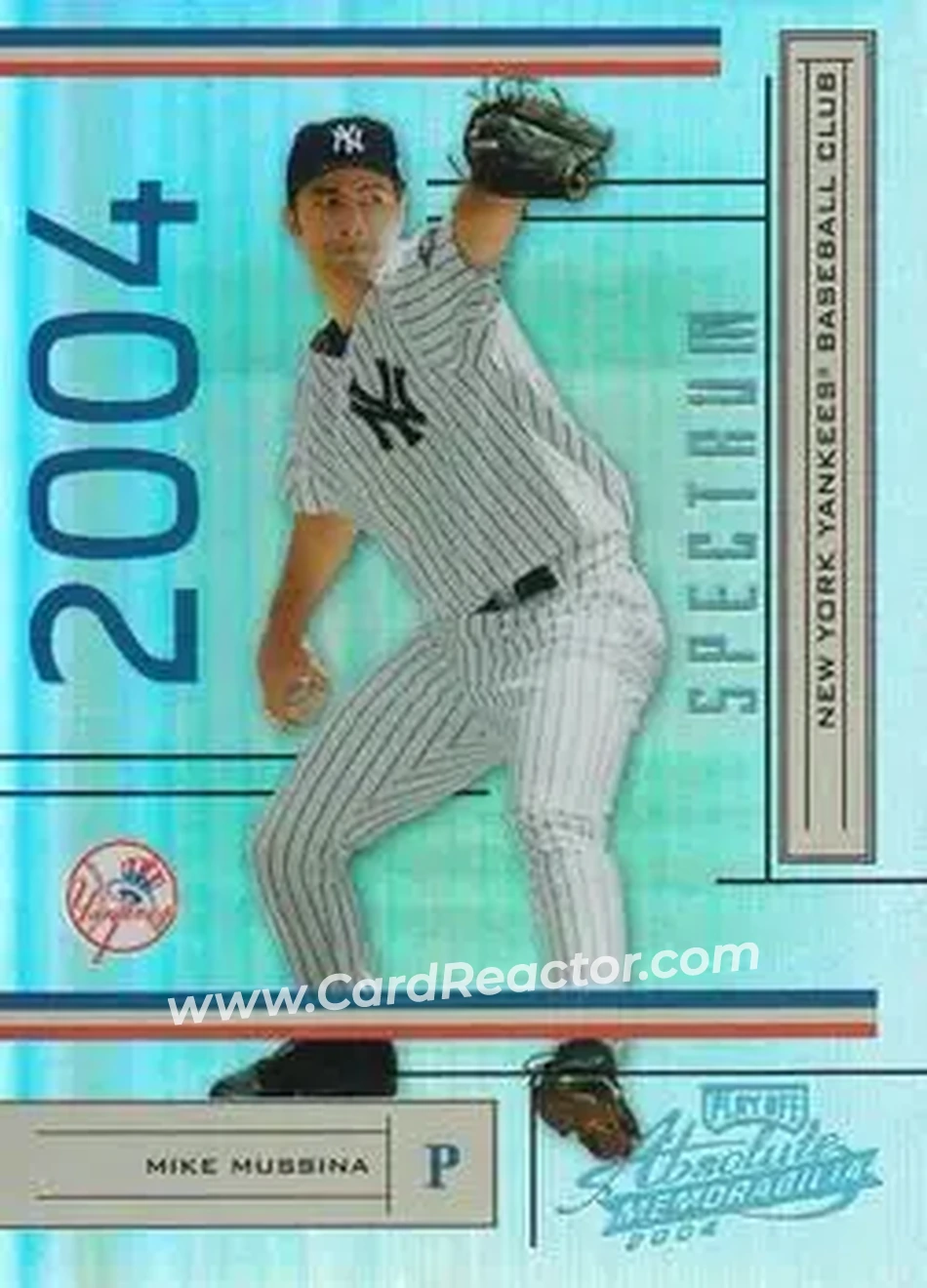 2004 Playoff Absolute Memorabilia - Spectrum Platinum #142 - Mike Mussina - New York Yankees - Front