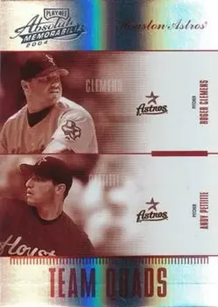 2004 Playoff Absolute Memorabilia #TQ-15 Team Quad Spectrum Roger Clemens - Andy Pettitte - Wade Miller - Roy Oswalt