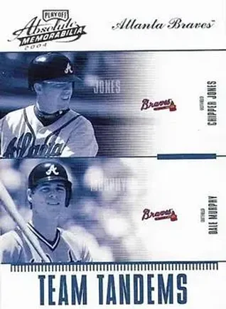 2004 Playoff Absolute Memorabilia #TAN-2 Team Tandems Dale Murphy - Chipper Jones