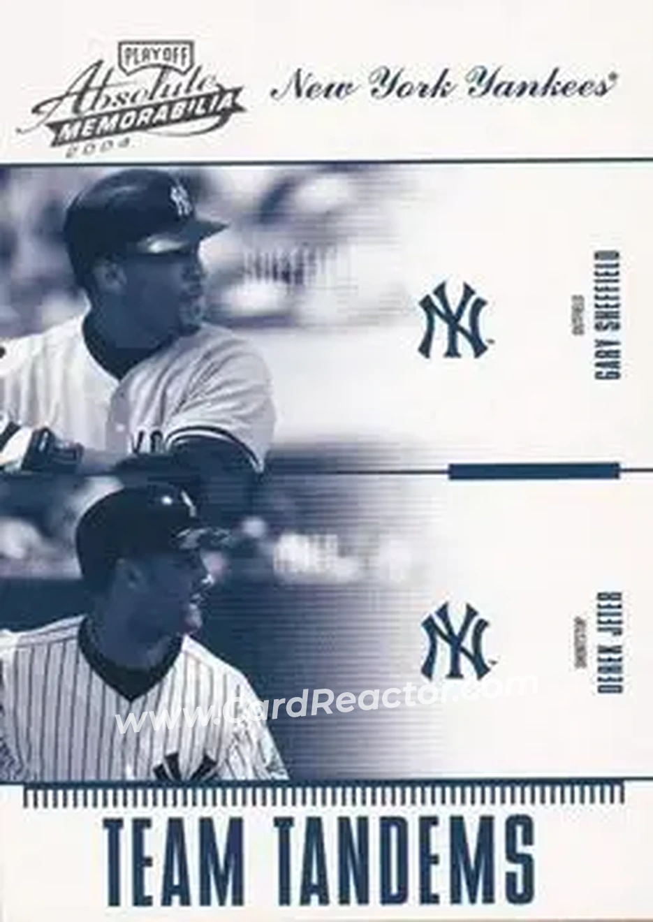 2004 Playoff Absolute Memorabilia - Team Tandems #TAN-5 - Gary Sheffield - Derek Jeter - New York Yankees - Front