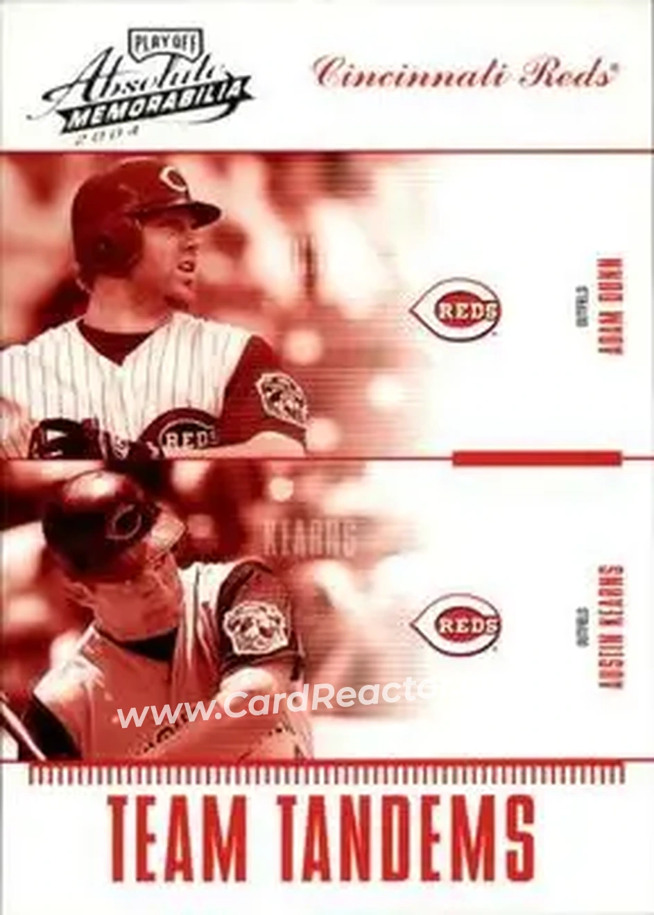 2004 Playoff Absolute Memorabilia - Team Tandems #TAN-10 - Austin Kearns - Adam Dunn - Cincinnati Reds - Front