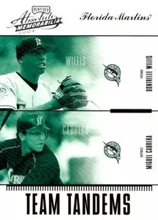 2004 Playoff Absolute Memorabilia #TAN-11 Team Tandems Miguel Cabrera - Dontrelle Willis