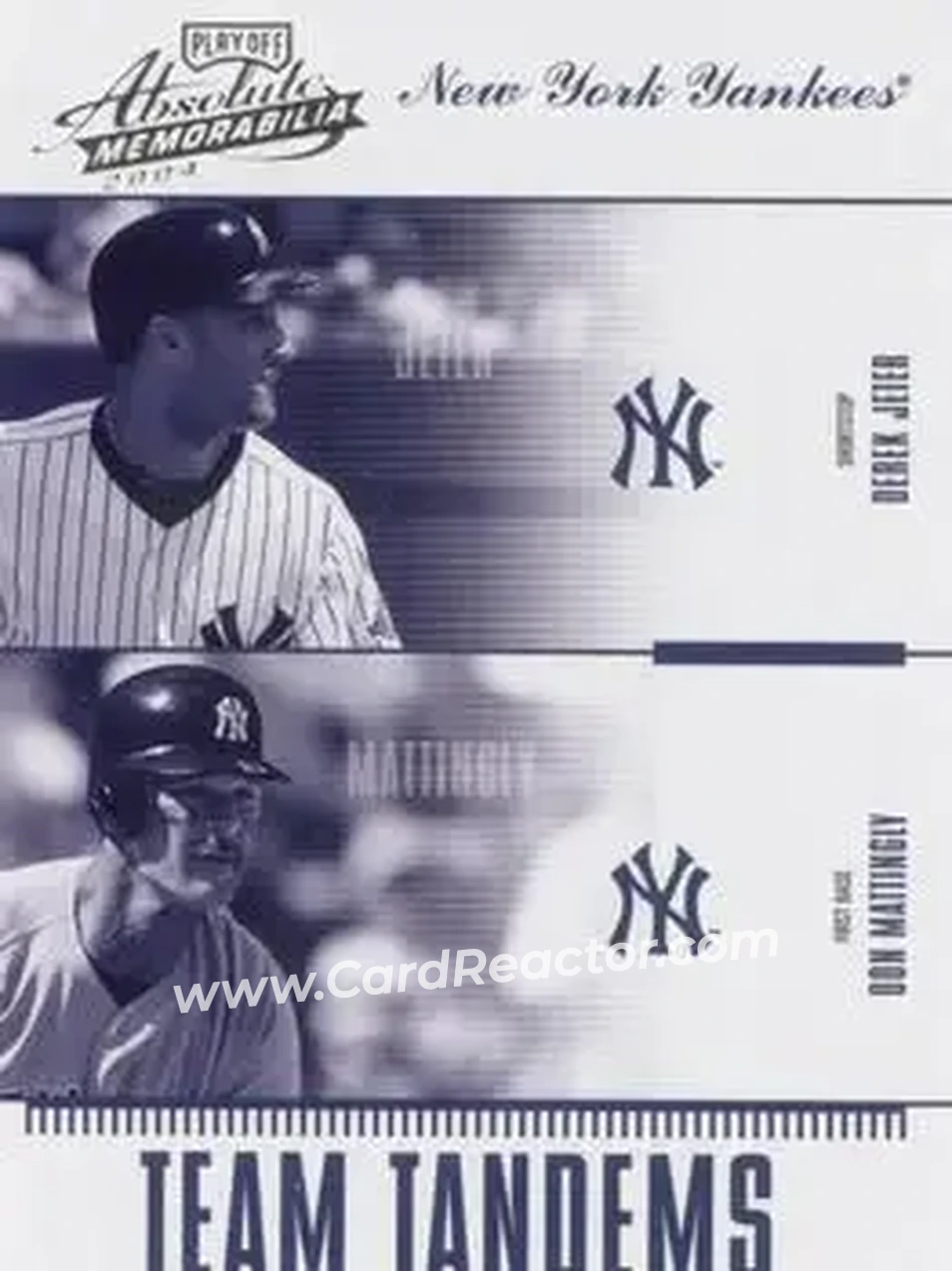 2004 Playoff Absolute Memorabilia - Team Tandems #TAN-12 - Don Mattingly - Derek Jeter - New York Yankees - Front