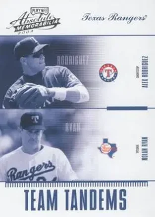 2004 Playoff Absolute Memorabilia #TAN-16 Team Tandems Nolan Ryan - Alex Rodriguez