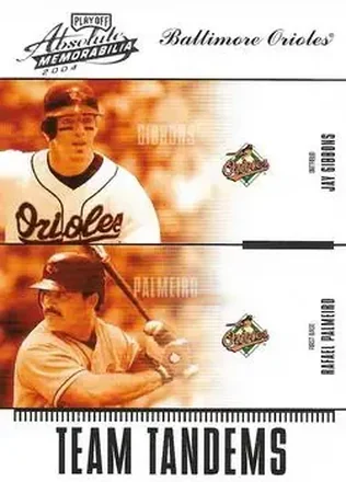 2004 Playoff Absolute Memorabilia #TAN-18 Team Tandems Rafael Palmeiro - Jay Gibbons