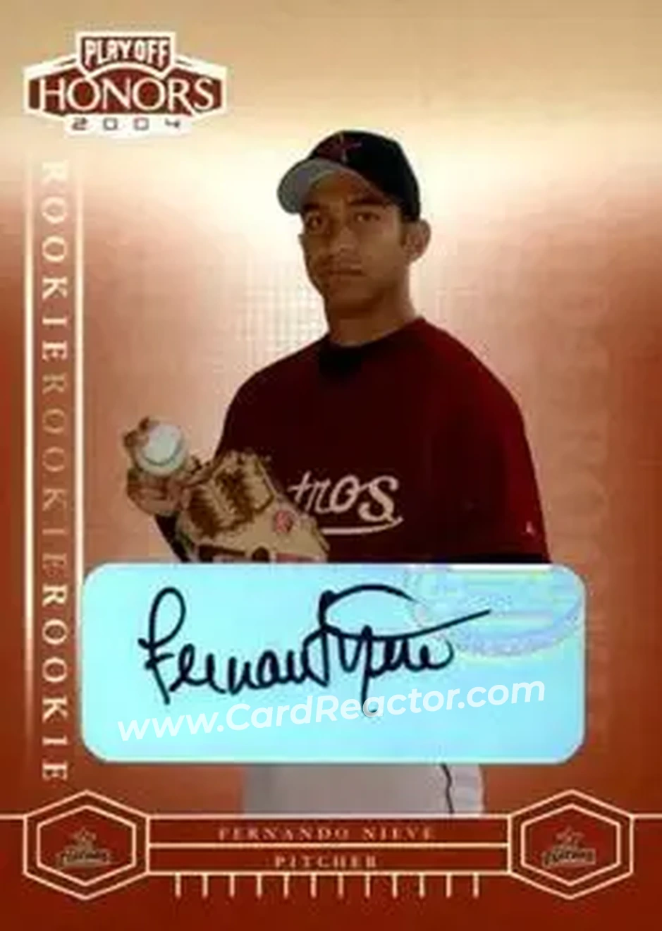 2004 Playoff Honors #230 - Fernando Nieve - Houston Astros - Front