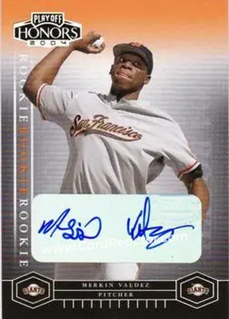 2004 Playoff Honors #245 - Merkin Valdez - San Francisco Giants - Front