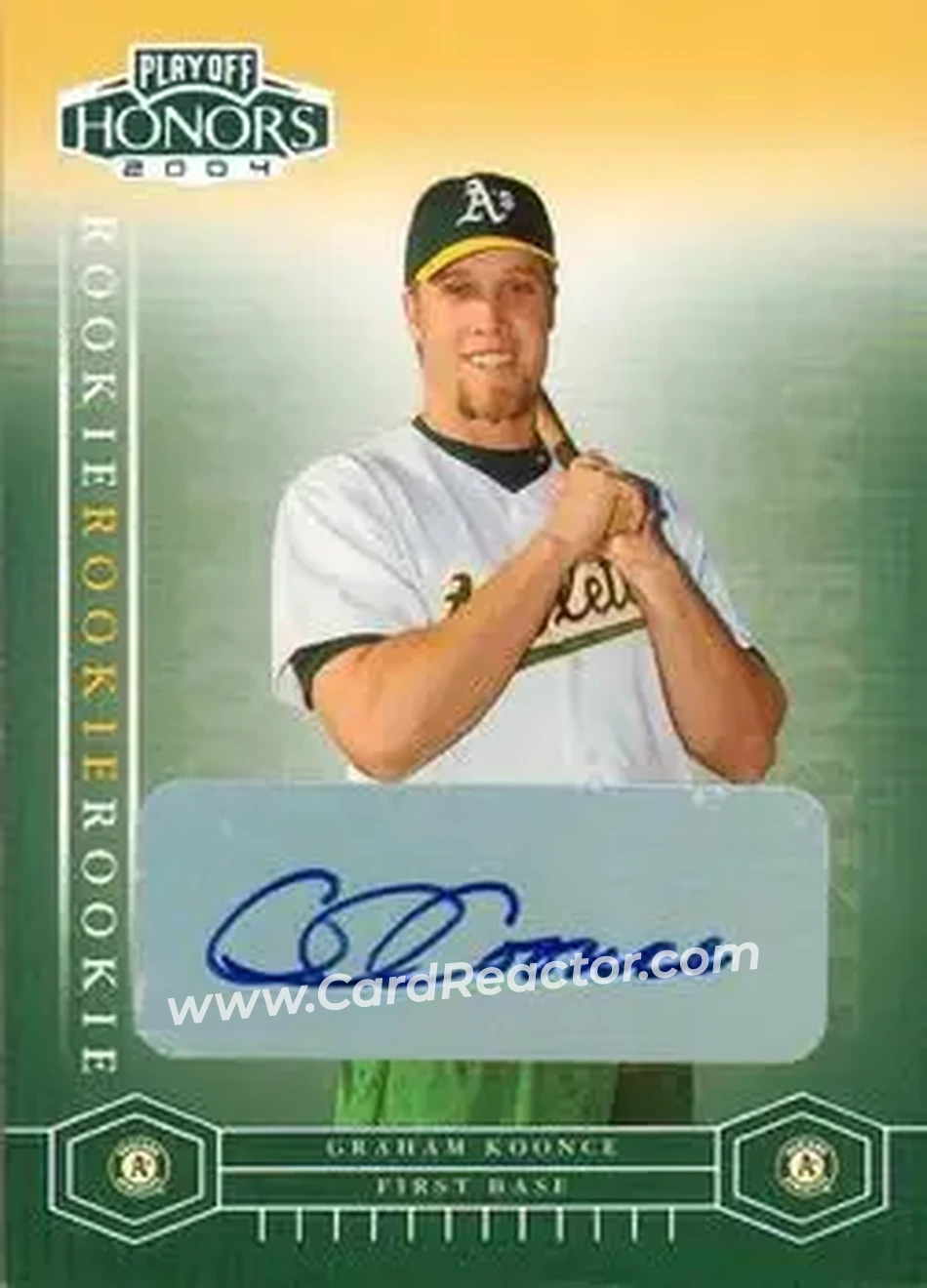 2004 Playoff Honors #248 - Graham Koonce - Oakland Athletics - Front