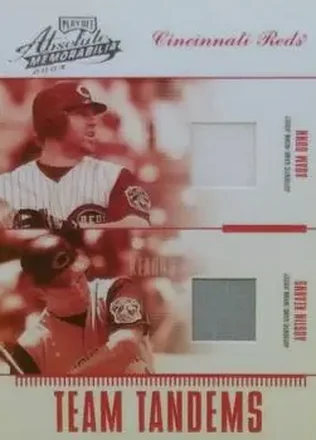2004 Playoff Absolute Memorabilia #TAN-10 Team Tandems Material Austin Kearns - Adam Dunn