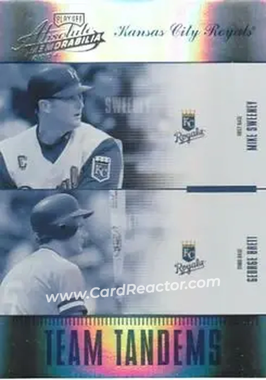 2004 Playoff Absolute Memorabilia - Team Tandems Spectrum #TAN-8 - Mike Sweeney - George Brett - Kansas City Royals - Front