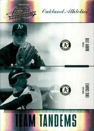 2004 Playoff Absolute Memorabilia #TAN-13 Team Tandems Spectrum Barry Zito - Eric Chavez